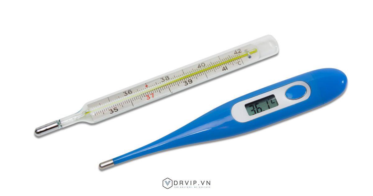 Nhiệt kế điện tử và nhiệt kế thủy ngân