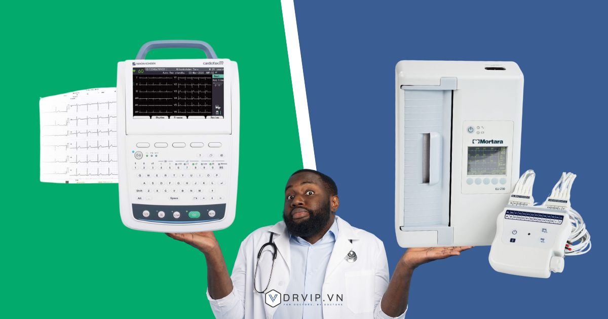 So sánh máy điện tim 12 kênh Nihon Kohden và Welch Allyn
